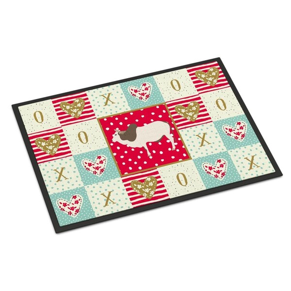 Carolines Treasures 24 x 36 in. Malvi Cow Love Indoor or Outdoor Mat CK5257JMAT - main